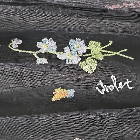 Floral Dress With Embroidery Sleeveless Formal Tulle Gown Size 20W - Picture 7 of 15